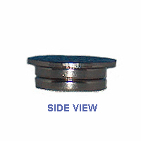 Edge view of magetic marker stacked on two magnets like coins